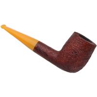 BriarWorks Classic Brown Sandblasted with Amber Stem (C22)
