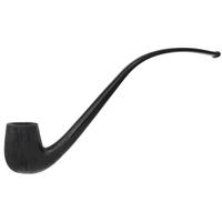BriarWorks Classic Dark Rusticated Churchwarden with Black Stem (C12XL)