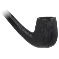BriarWorks Classic Dark Rusticated Churchwarden with Black Stem (C12XL)