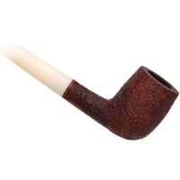 BriarWorks Classic Brown Sandblasted Churchwarden with White Stem (C22XL)
