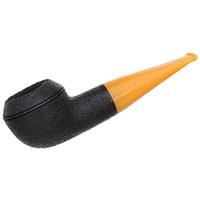 BriarWorks Classic Dark Sandblasted with Amber Stem (C52)