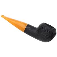 BriarWorks Classic Dark Sandblasted with Amber Stem (C52)
