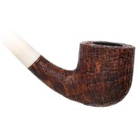 BriarWorks Classic Brown Sandblasted Churchwarden with White Stem (C131XL)