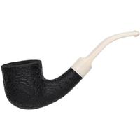 BriarWorks Classic Dark Sandblasted with White Stem (C131)