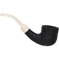 BriarWorks Classic Dark Sandblasted with White Stem (C131)