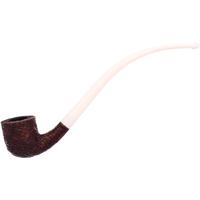 BriarWorks Classic Brown Sandblasted Churchwarden with White Stem (C131XL)