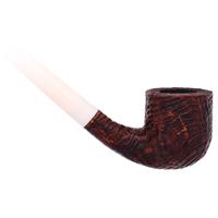 BriarWorks Classic Brown Sandblasted Churchwarden with White Stem (C131XL)