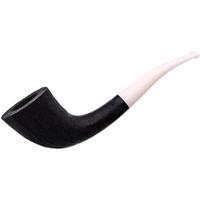 BriarWorks Classic Dark Rusticated with White Stem (C10)