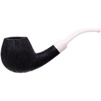 BriarWorks Classic Dark Rusticated with White Stem (C91)