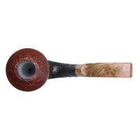 BriarWorks Signature Dark Sandblasted Magnetic Calabash with Crimson Sandblasted Cap