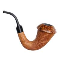 BriarWorks Signature Light Sandblasted Magnetic Calabash with Light Smooth Cap