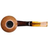 BriarWorks Signature Brown Sandblasted Magnetic Calabash with Light Smooth Cap