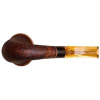 BriarWorks Signature Brown Sandblasted Magnetic Calabash with Light Smooth Cap