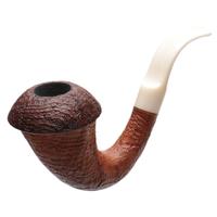 BriarWorks Signature Light Sandblasted Magnetic Calabash with Brown Sandblasted Cap