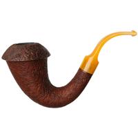 BriarWorks Signature Crimson Sandblasted Magnetic Calabash with Brown Sandblasted Cap
