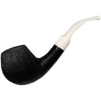 BriarWorks Classic Dark Rusticated with White Stem (C91)
