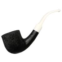 BriarWorks Classic Dark Rusticated with White Stem (C131)