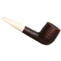 BriarWorks Classic Brown Sandblasted with White Stem (C22)