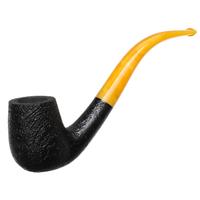 BriarWorks Classic Dark Sandblasted with Amber Stem (C12L)