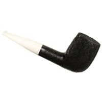 BriarWorks Classic Dark Rusticated with White Stem (C22)