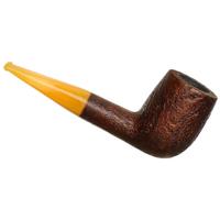 BriarWorks Classic Brown Sandblasted with Amber Stem (C22)