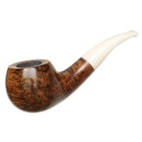 BriarWorks Classic Dark Smooth with White Stem (C101)