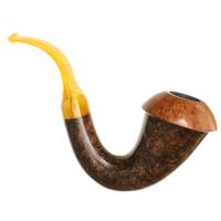 BriarWorks Signature Dark Smooth Calabash with Light Smooth Cap and Amber Stem
