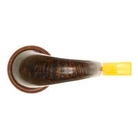 BriarWorks Signature Dark Smooth Calabash with Light Smooth Cap and Amber Stem