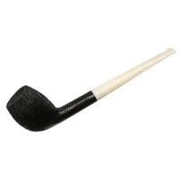 BriarWorks Classic Dark Rusticated with White Stem (C142)