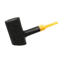 BriarWorks Classic Dark Rusticated with Amber Stem (C71)