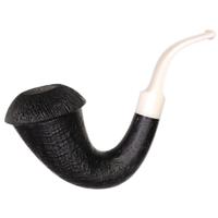 BriarWorks Signature Dark Sandblasted Calabash with Dark Rusticated Cap