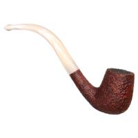 BriarWorks Classic Brown Sandblasted with White Stem (C13)