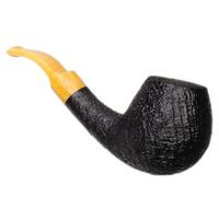 BriarWorks Classic Dark Sandblasted with Amber Stem (C91S)