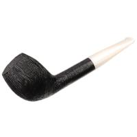 BriarWorks Classic Dark Rusticated with White Stem (C142S)