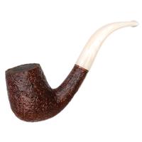 BriarWorks Classic Brown Sandblasted with White Stem (C12)