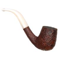BriarWorks Classic Brown Sandblasted with White Stem (C12)