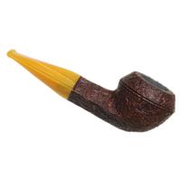 BriarWorks Classic Brown Sandblasted with Amber Stem (C53)