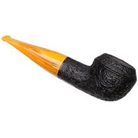 BriarWorks Classic Dark Sandblasted with Amber Stem (C52)