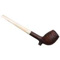 BriarWorks Classic Brown Sandblasted with White Stem (C141)