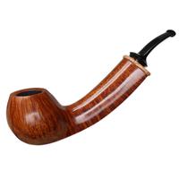 Jody Davis Smooth Long Shank Bent Apple with Amboyna Burl (Cardinal) (A18) (12)