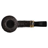 Jody Davis Sandblasted Calabash with Black and White Ebony (Friar) (A18) (13)