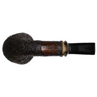 Jody Davis Sandblasted Calabash with Black and White Ebony (Friar) (A18) (13)