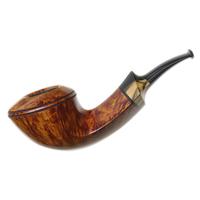 Jody Davis Smooth Bent Bulldog with Black and White Ebony (Cardinal) (A23) (75)