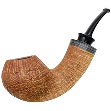 Bill Shalosky Sandblasted Bent Apple with Fordite (303)