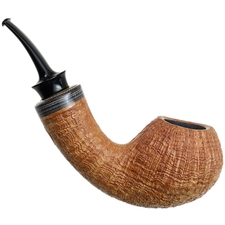 Bill Shalosky Sandblasted Bent Apple with Fordite (303)