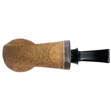 Bill Shalosky Sandblasted Bent Apple with Fordite (303)