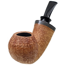Bill Shalosky Sandblasted Bent Apple with Fordite (303)