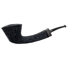 Bill Shalosky Sandblasted Bent Dublin with Fordite (320)