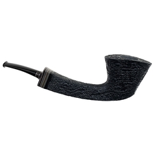 Bill Shalosky Sandblasted Bent Dublin with Fordite (320)