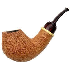 Bill Shalosky Sandblasted Bent Egg with Boxwood (366)